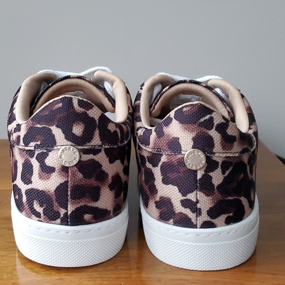 Steve Madden Canvas Leopard Sneakers - Picture 5 of 9